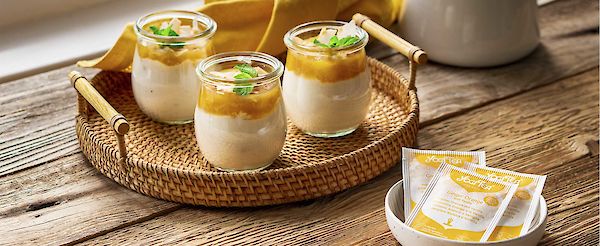 Orange cream dessert with YOGI TEA® Ginger Orange with Vanilla